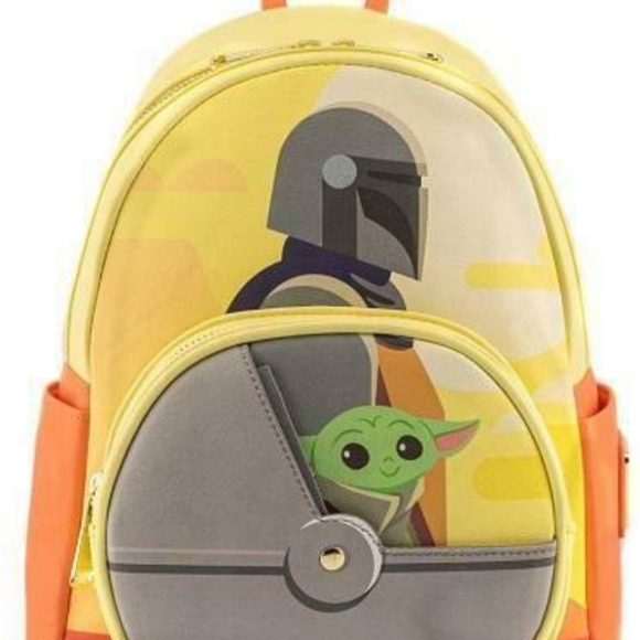 Bundle of 4 NYCC LOUNGEFLY STAR WARS BACKPACKS + 1 WALLET DARTH  MAUL MANDALORIA - Picture 13 of 16